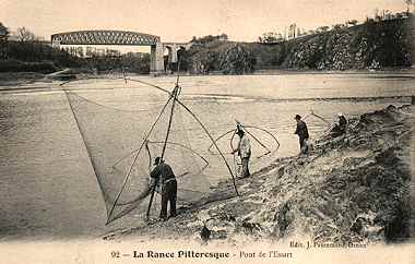 pêcheurs au carrelet