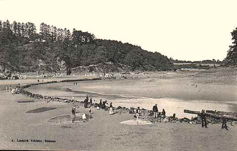 plage de Lessard en 1900